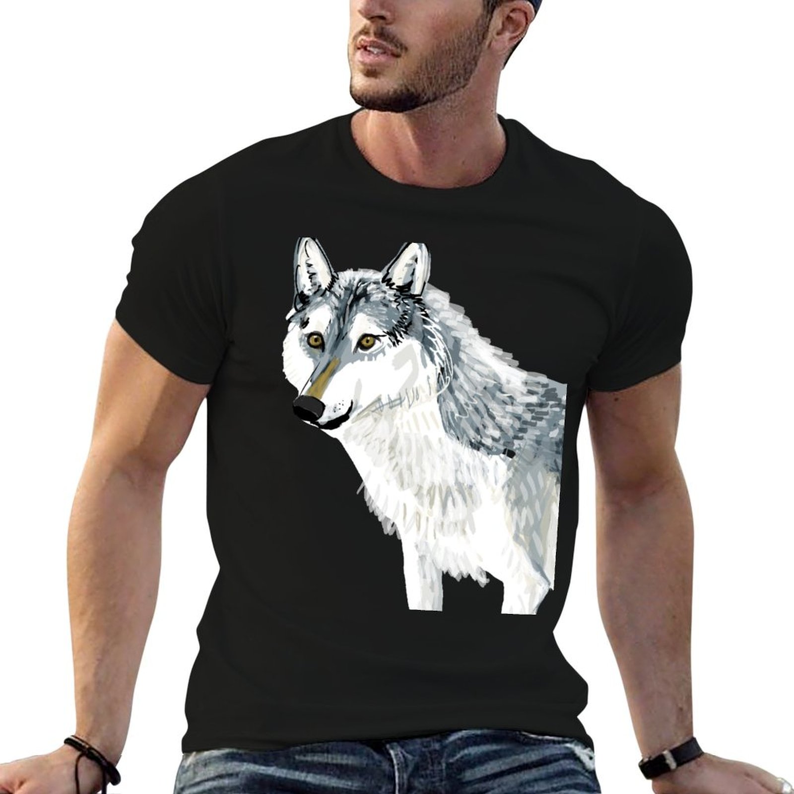 Alberta Lighting & Decor Edmonton Ab - Totem Alberta Wolf T-Shirt Lässiges, leichtes