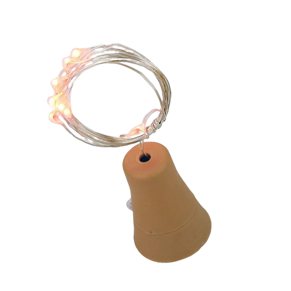 Decor Lighting Cork - Korken-Lichterkette 10 LEDs Solarbetriebene Weinflaschen-Nachtlichter für