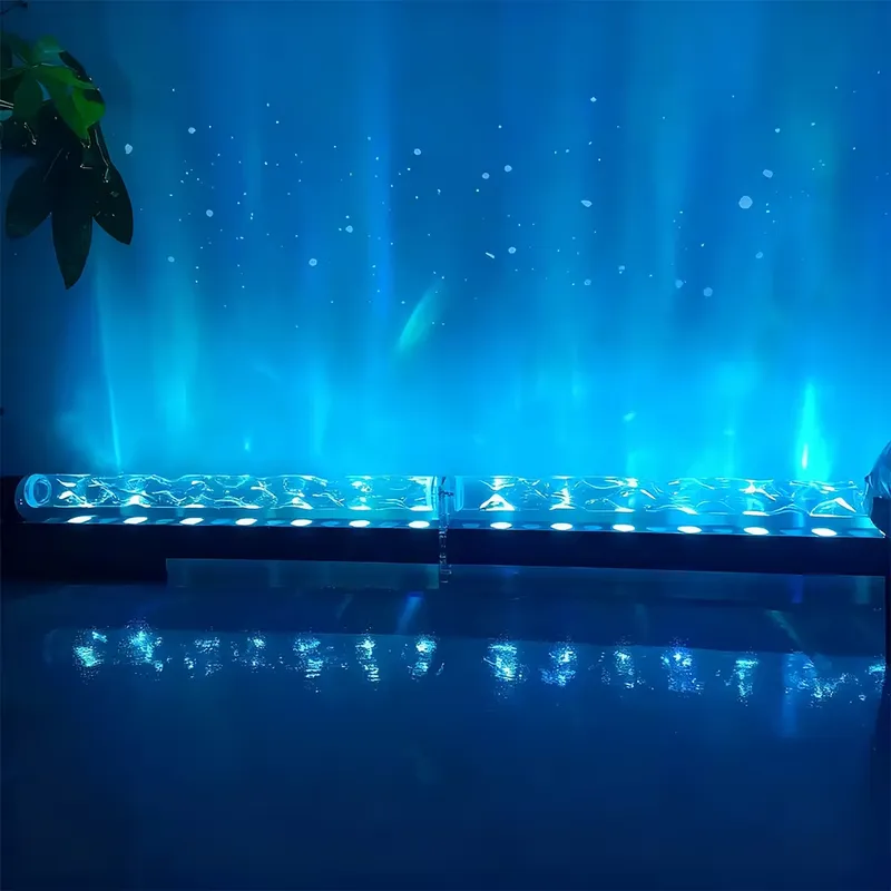 Lighting Decor For Bedroom - Intelligente 3D-Wandflammen-Projektionsleuchte mit Wasserwellen-Effekt für Wohnzimmer,