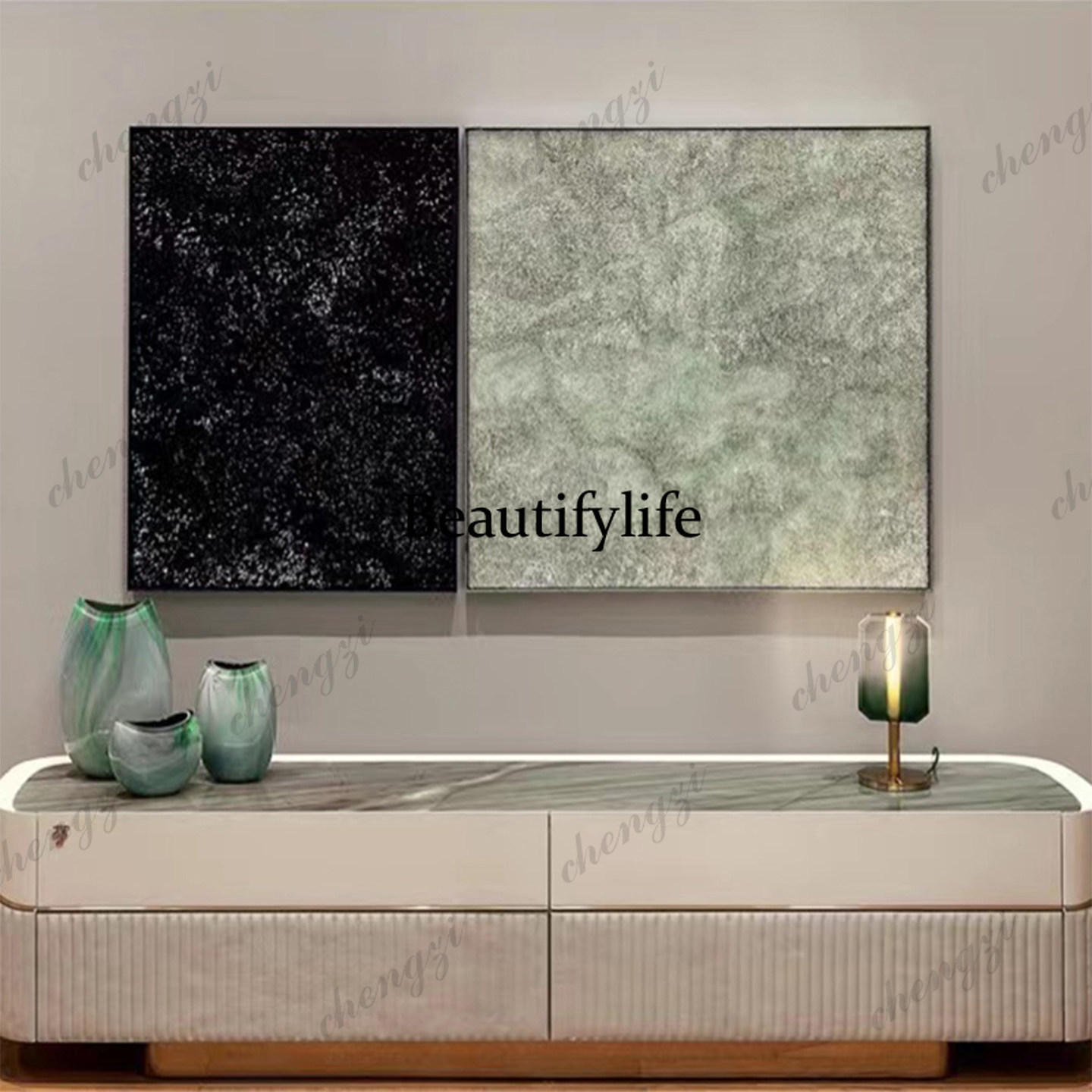 Home Lighting & Decor St Catharines On - Leichter Luxus-Designer-TV-Schrank aus Naturmarmor Modernes Wohnzimmer-Sideboard