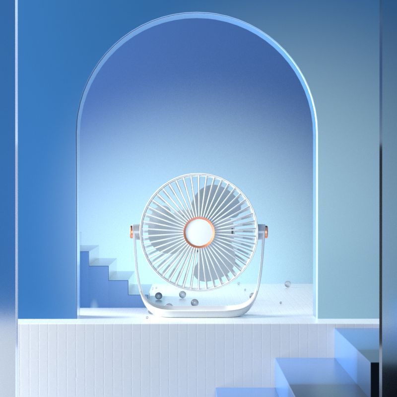 Home Lighting & Decor St Catharines On - Tragbarer Mini-Tischventilator mit Licht, verstellbarem Winkel,