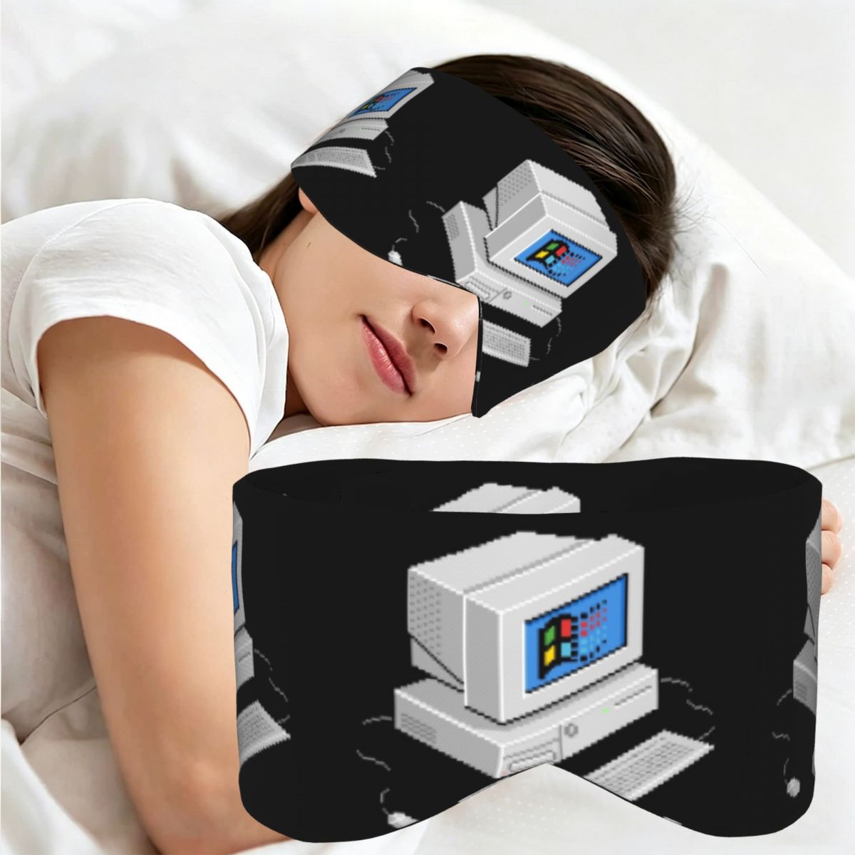 Home Lighting & Decor St Catharines On - Windows Vaporwave Schlafmaske, lichtblockierend, tragbare Augenabdeckung