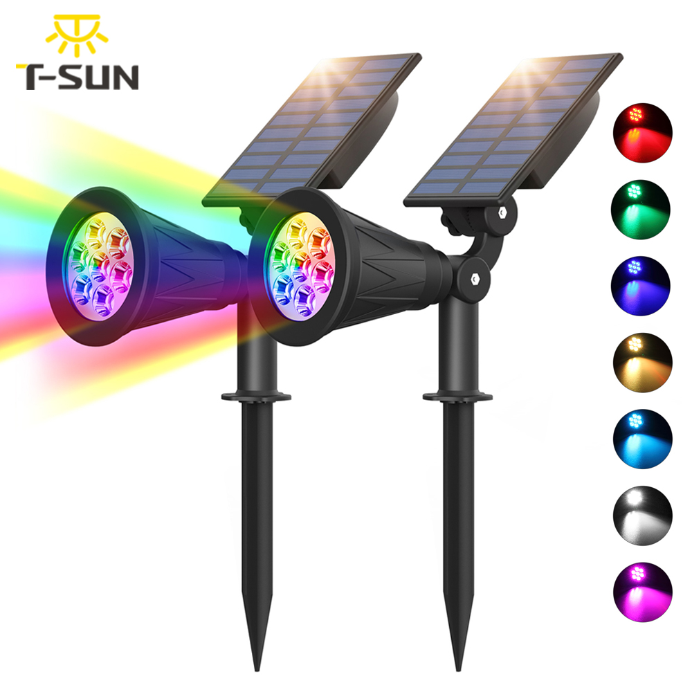 Lighting Decor Sunrise - 1pc/2 stücke 7LED Solar Rampenlicht Auto