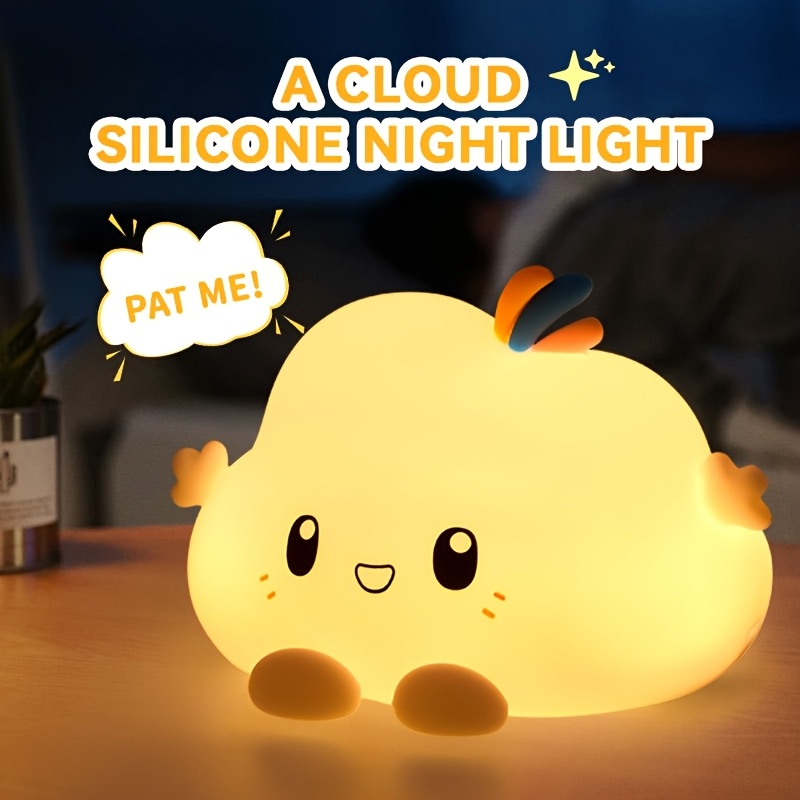 Lighting Table Decor - Wolken-Nachtlicht, Touch-Control-Dimmung, Aufladen und Timing, für