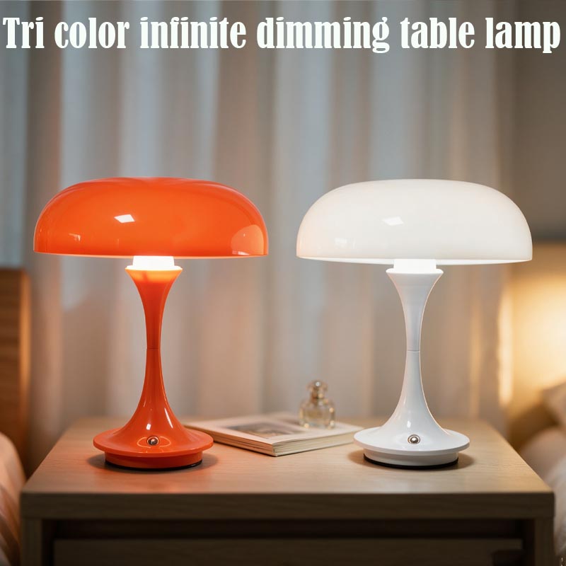Mushroom Table Lamp - Retro-Pilz-Tischlampe, wiederaufladbare Nachttischlampe für das Schlafzimmer,