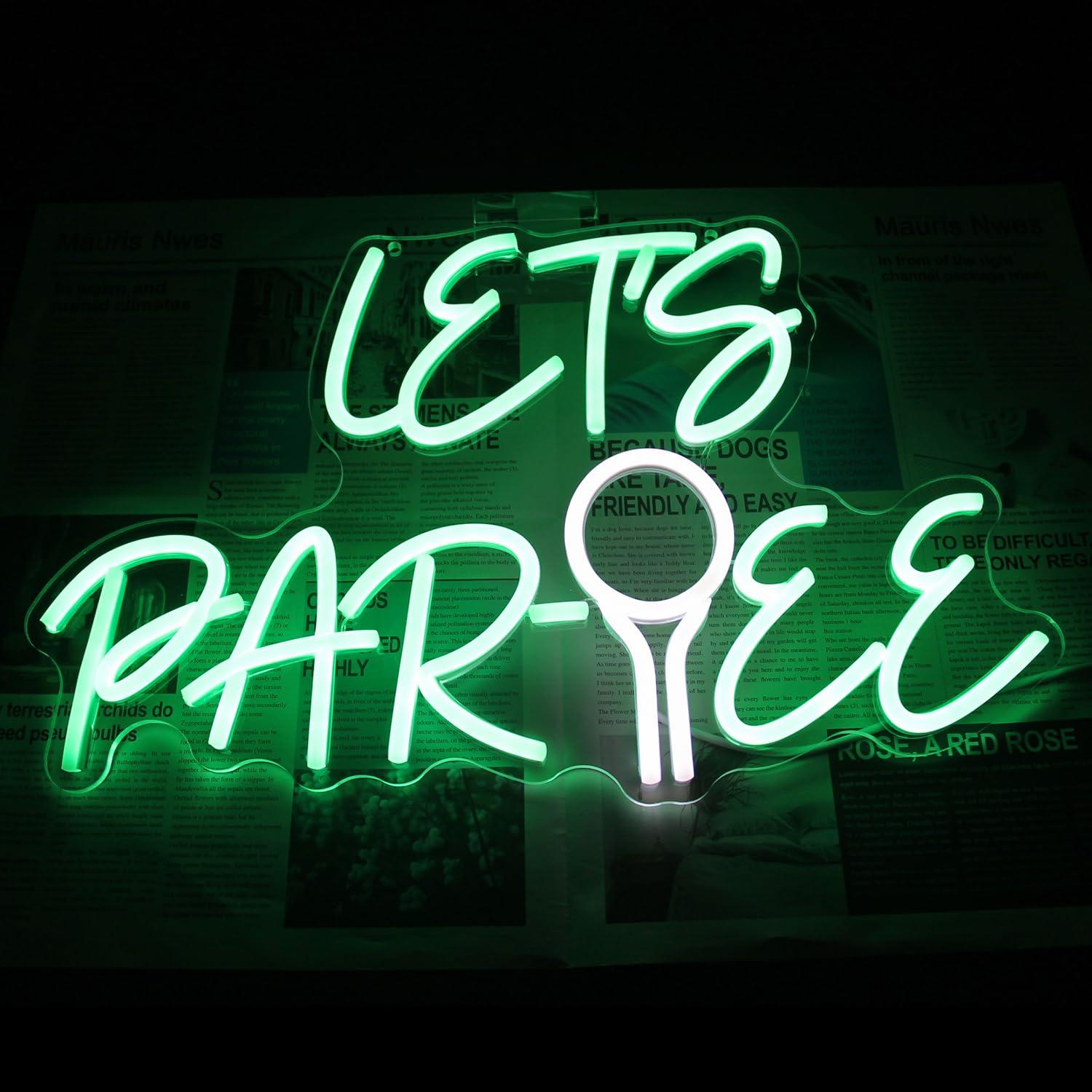 Let's Par Tee Neon-Schild Golf – Wall Decor Lighting Bewertung und Preis