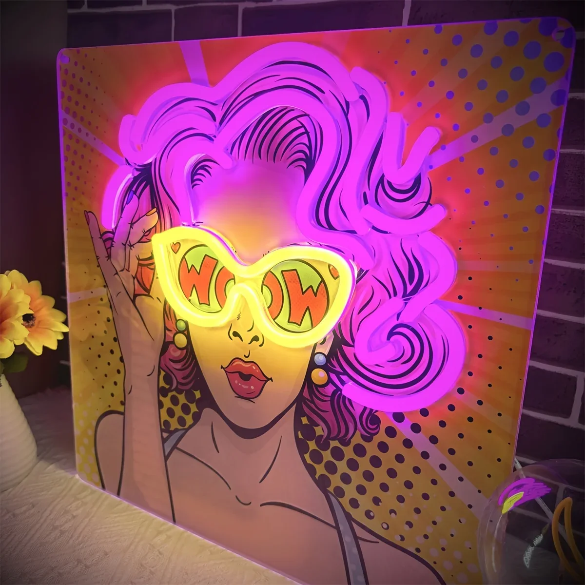 Wow Lady Pop Art LED-Neonschil – Outdoor Lighting Decor Wow Bewertung und Preis