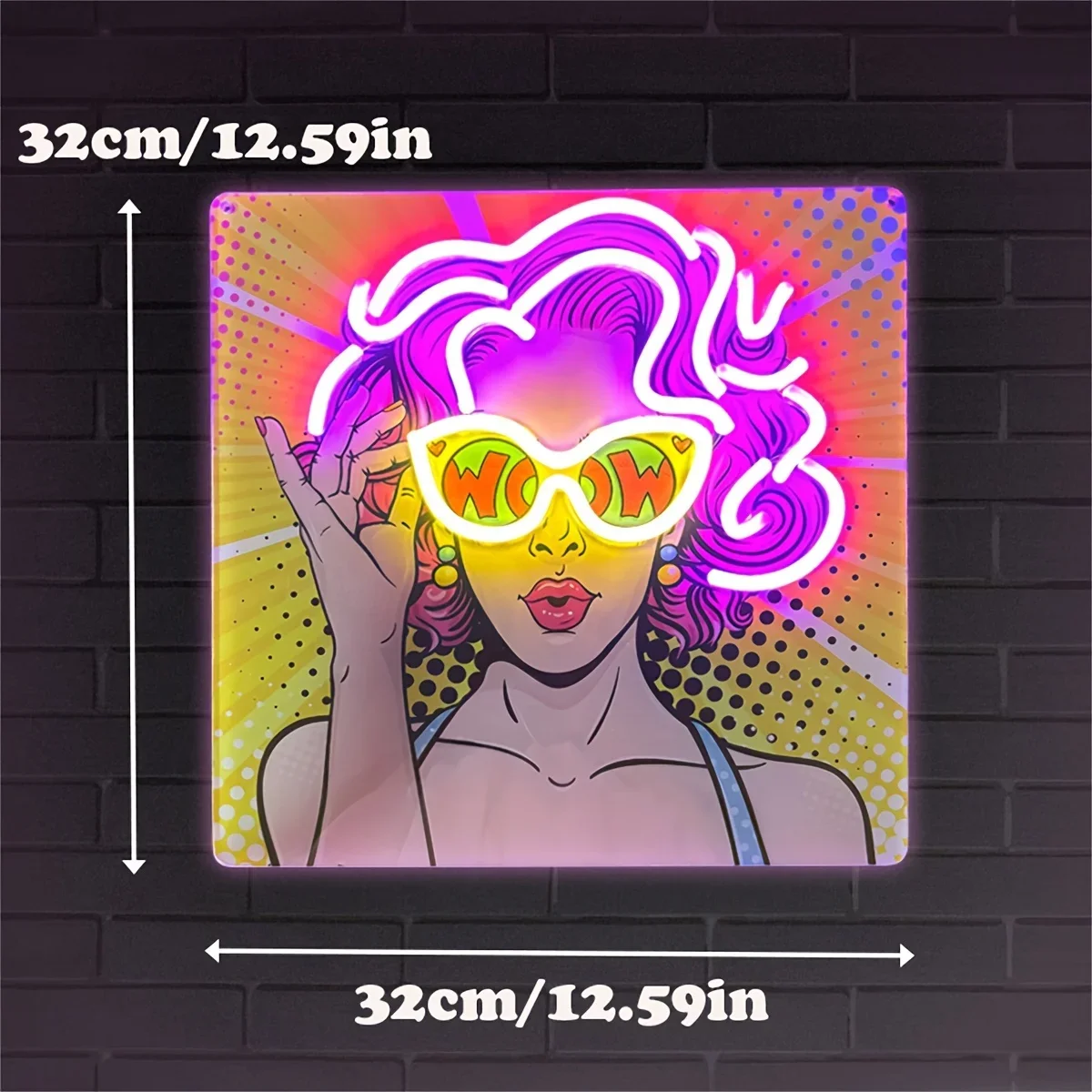 Wow Lady Pop Art LED-Neonschil – Outdoor Lighting Decor Wow Bewertung und Preis