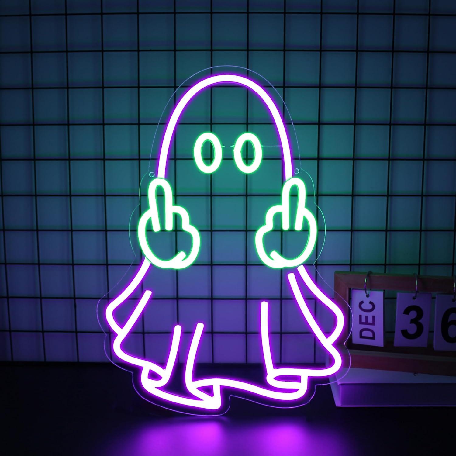 Geister-Neonschild USB-Betrieb – Wall Decor Lighting Bewertung und Preis