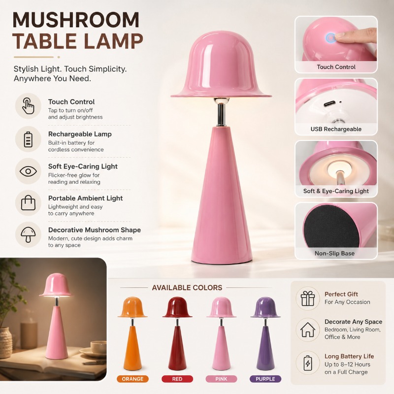 Moderne Kreative Pilz-Tischlam – Mushroom Table Lamp Bewertung und Preis