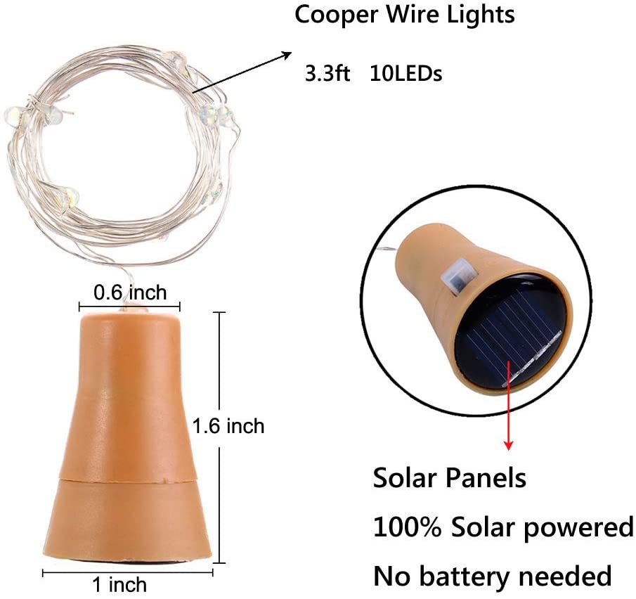Solar Wein Flasche Led String  – Decor Lighting Cork Bewertung und Preis