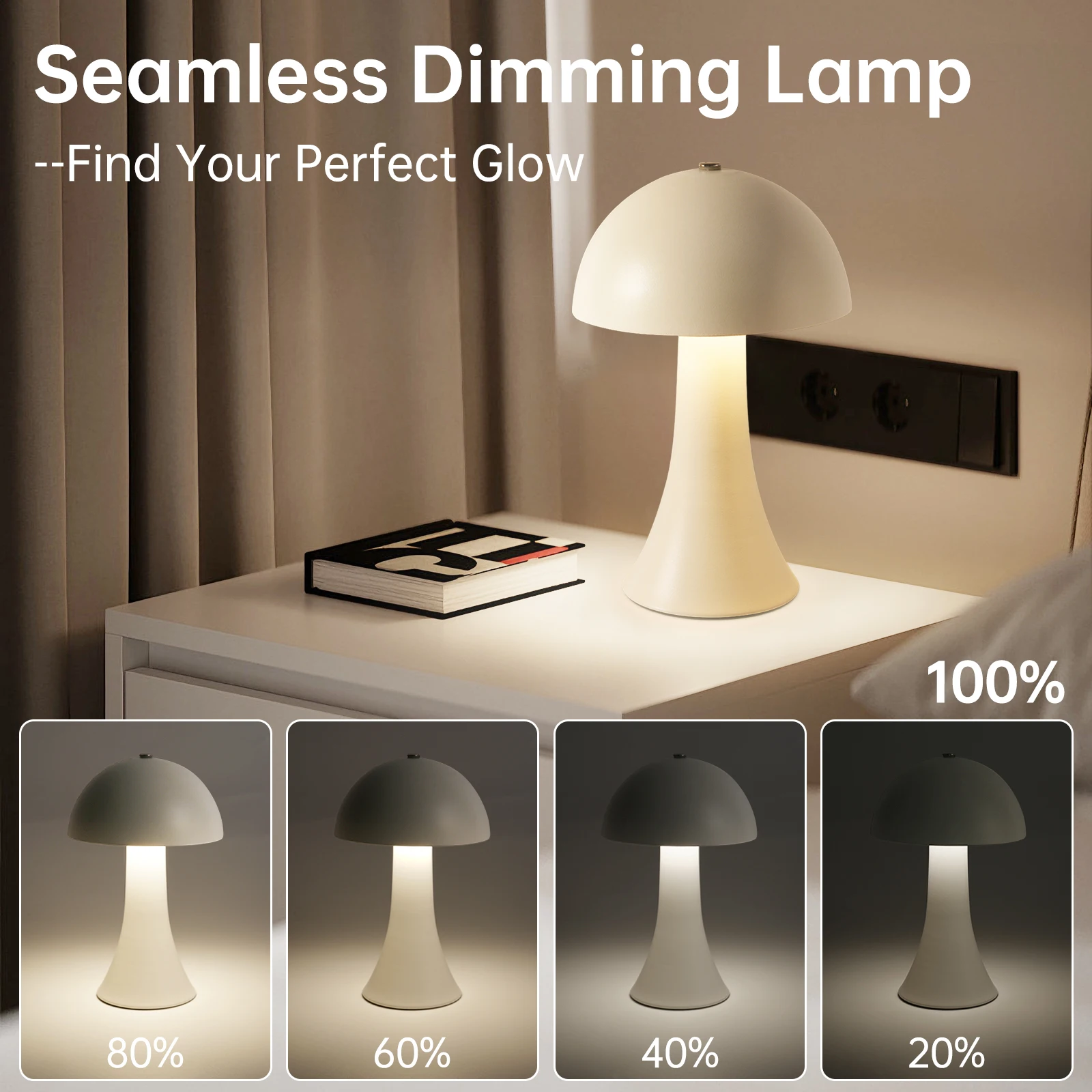 GGbingo Wiederaufladbare Neue  – Mushroom Table Lamp Bewertung und Preis