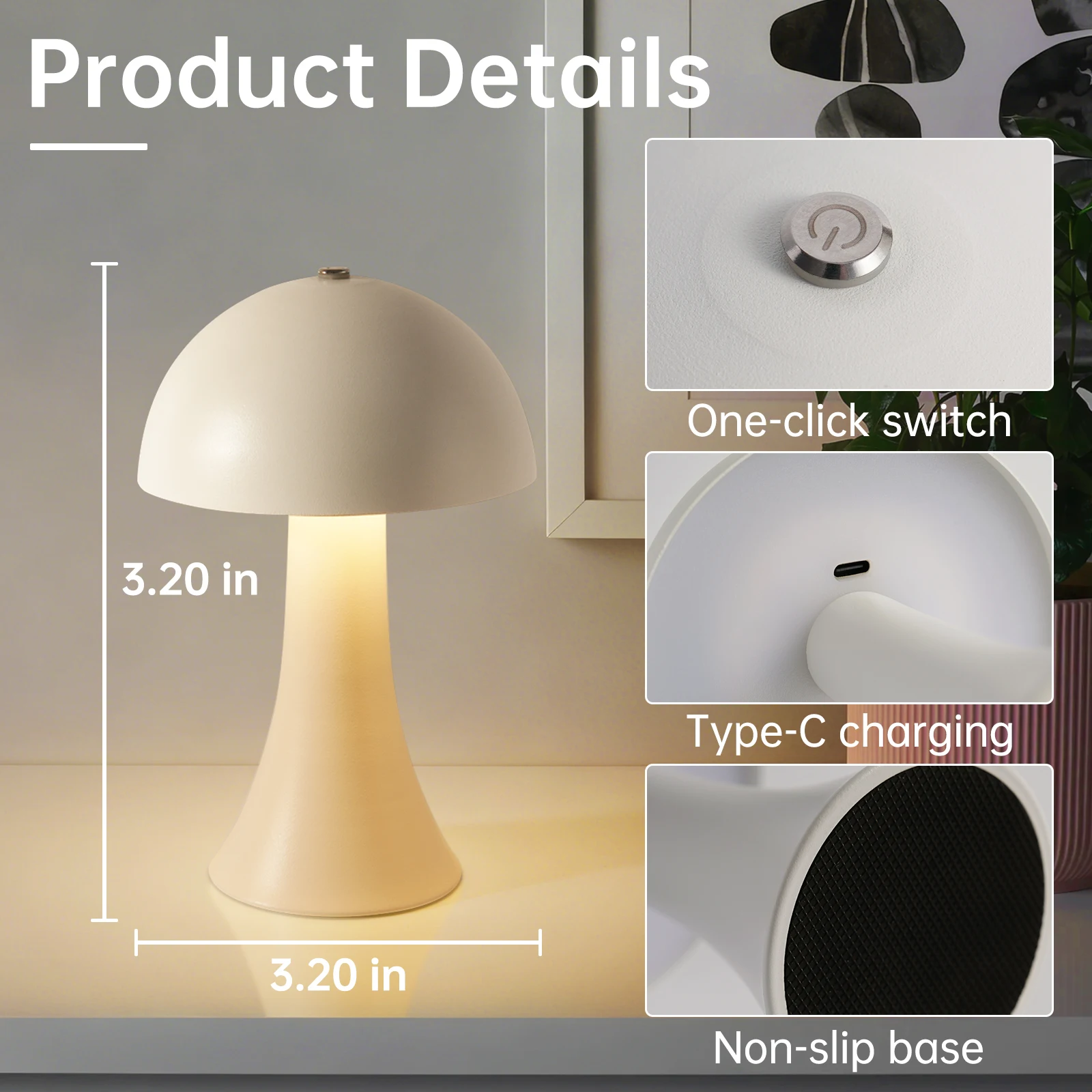 GGbingo Wiederaufladbare Neue  – Mushroom Table Lamp Bewertung und Preis