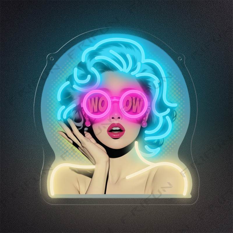 WOW Curl Girl Neon-Schild UV-B – Outdoor Lighting Decor Wow Bewertung und Preis