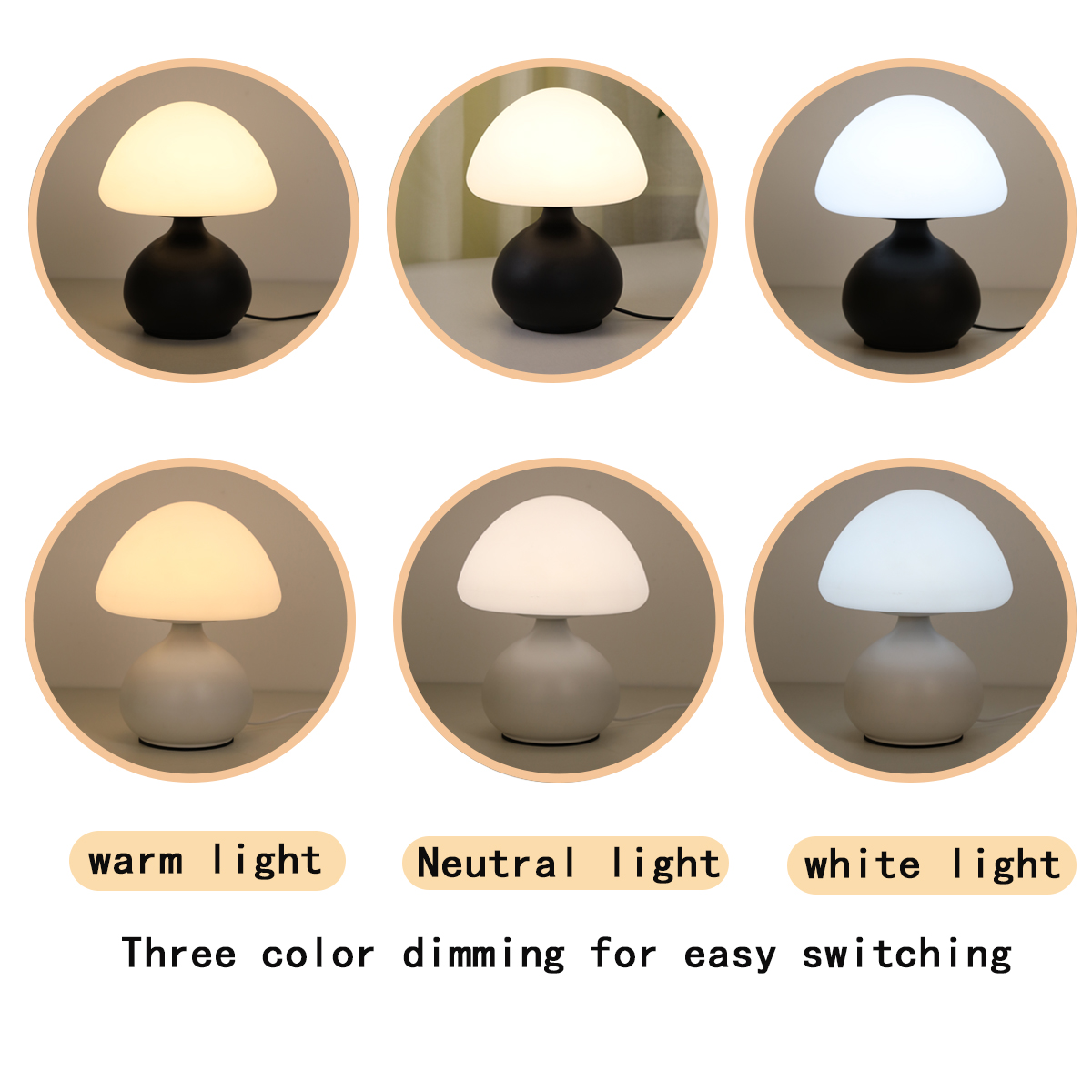 Mini-Pilz-Nachttischlampe mit  – Mushroom Table Lamp Bewertung und Preis