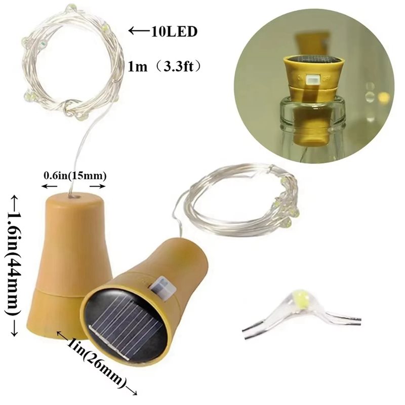 ABXF-20Pcs Solar-Weinflaschen- – Decor Lighting Cork Bewertung und Preis